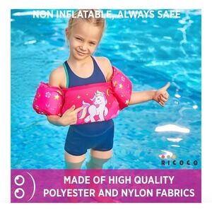Ricolo Kids Unicorn Swim Vest Floatation Device Pink Toddler Child Wt 20- 50 lbs